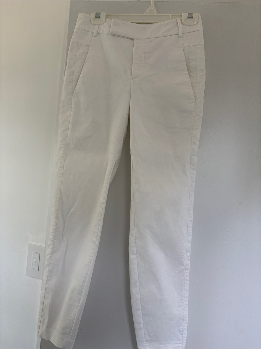 Helmut Lang White Straight-Leg Chinos